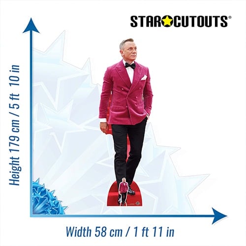 Daniel Craig Red Velvet Jacket Lifesize Cardboard Cutout 179cm Product Gallery Image