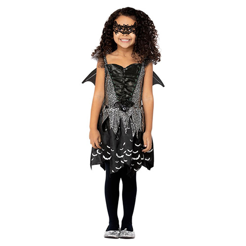 Dark Bat Fairy Girls Fancy Dress Costume Kids Large - Age 10-12 Product Gallery Image