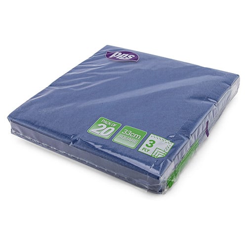 Dark Blue Paper Luncheon Napkins 33cm 3 Ply - Pack of 20 Product Gallery Image