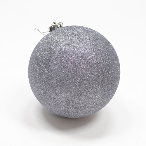 Dark Grey Glitter Shatterproof Christmas Bauble 15cm Product Gallery Image