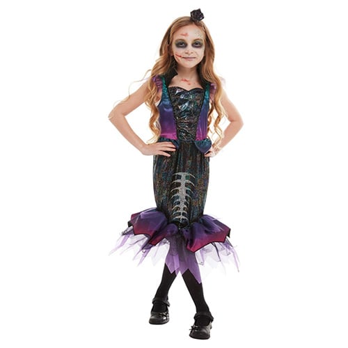 Dark Mermaid Girls Fancy Dress Costume Kids Small - Age 4-6 Product Gallery Image