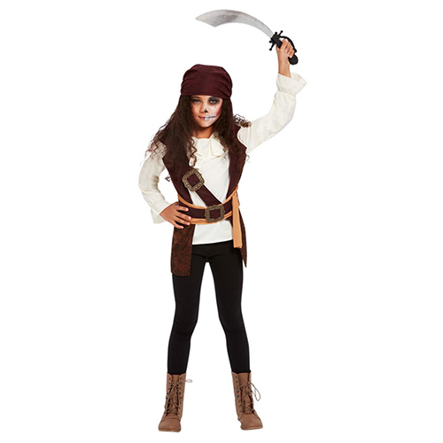 Dark Spirit Pirate Fancy Dress Costume Kids Unisex Small - Age 4-6 Product Gallery Image