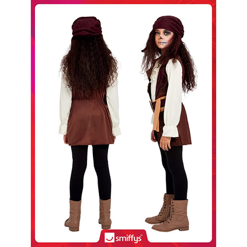 Dark Spirit Pirate Fancy Dress Costume Kids Unisex Small - Age 4-6 Product Gallery Image