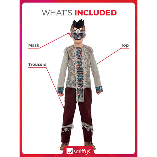 Dark Spirit Warrior Fancy Dress Costume Kids Unisex Small - Age 4-6 Product Gallery Image