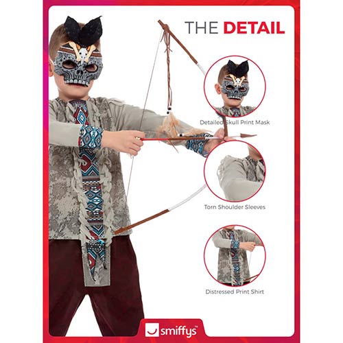 Dark Spirit Warrior Fancy Dress Costume Kids Unisex Small - Age 4-6 Product Gallery Image