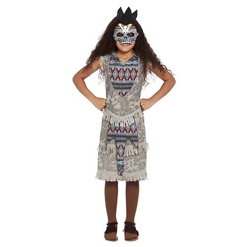 Dark Spirit Warrior Girls Fancy Dress Costume Kids Small - Age 4-6 Product Gallery Image