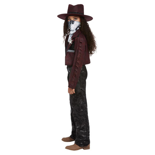 Dark Spirit Western Cowgirl Girls Deluxe Fancy Dress Costume Kids Small - Age 4-6 Product Gallery Image