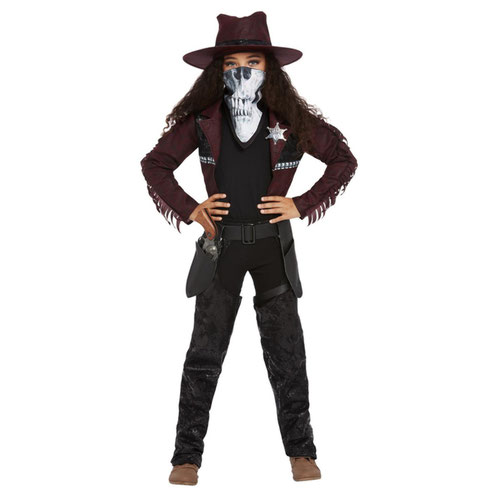 Dark Spirit Western Cowgirl Girls Deluxe Fancy Dress Costume Kids Small - Age 4-6 Product Gallery Image