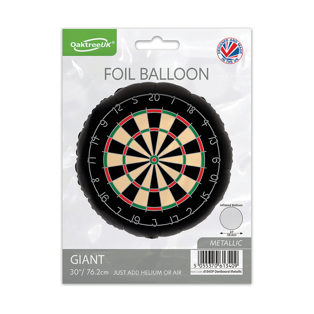 Dartboard Round Shaped Helium Foil Balloon 58cm / 23 in Product Gallery Image