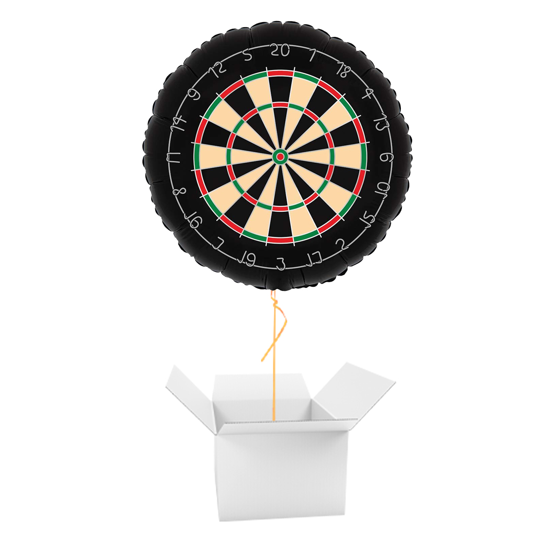 Dartboard Round Shaped Helium Foil Balloon - Inflated Balloon In A Box
