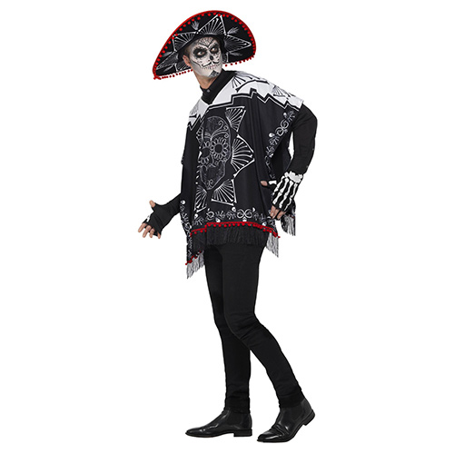 Day of the Dead Bandit Fancy Dress Costume Unisex Adult One Size Product Gallery Image