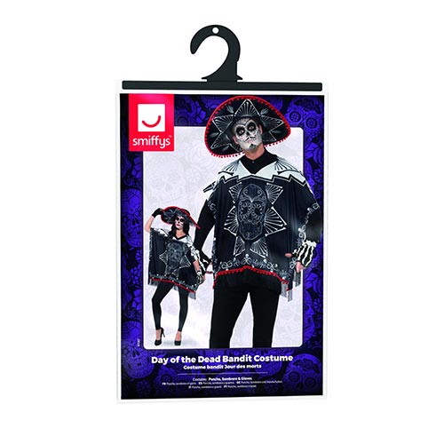 Day of the Dead Bandit Fancy Dress Costume Unisex Adult One Size Product Gallery Image