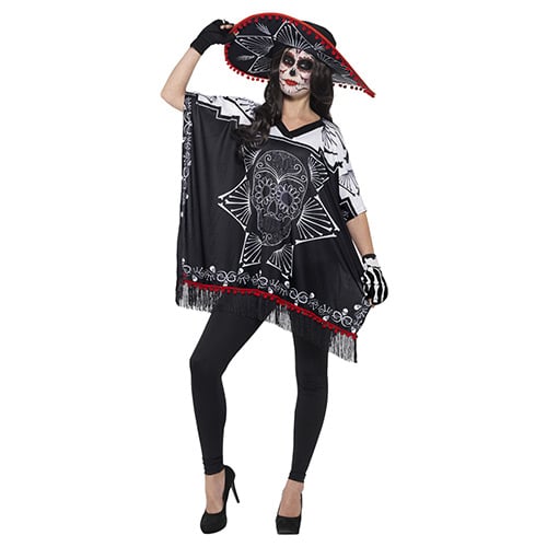 Day of the Dead Bandit Fancy Dress Costume Unisex Adult One Size Product Gallery Image