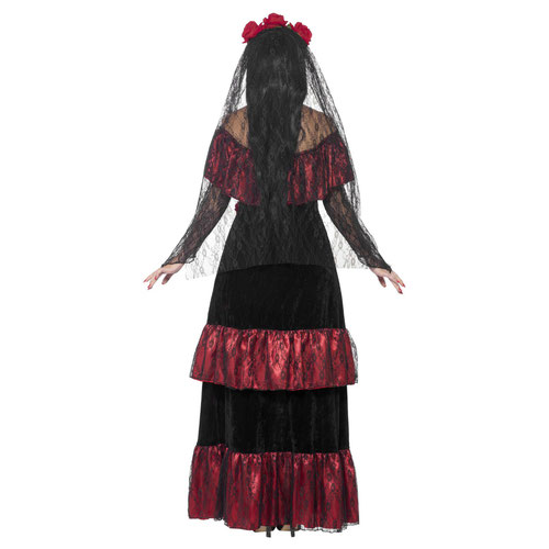 Day of the Dead Bride Deluxe Fancy Dress Costume Ladies Small - UK 8-10 Product Gallery Image