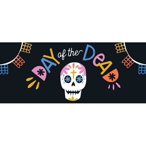 Day of the Dead Bunting Halloween PVC Party Sign Decoration