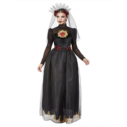 Day of the Dead Sacred Heart Bride Deluxe Fancy Dress Costume