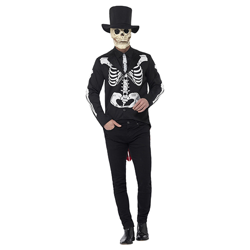 Day of the Dead Señor Skeleton Fancy Dress Costume Adult Mens Large Product Gallery Image