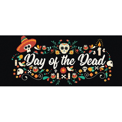 Day of the Dead Sombrero Halloween PVC Party Sign Decoration Product Image