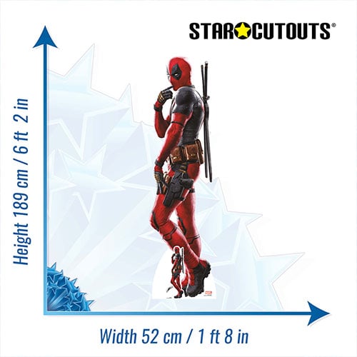 Deadpool Ryan Reynolds Marvel Lifesize Cardboard Cutout 189cm Product Gallery Image