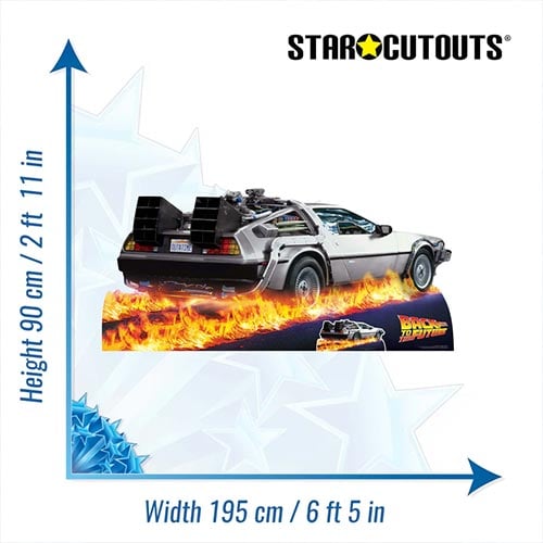 DeLorean Car Back to The Future Lifesize Cardboard Cutout 195cm Product Gallery Image