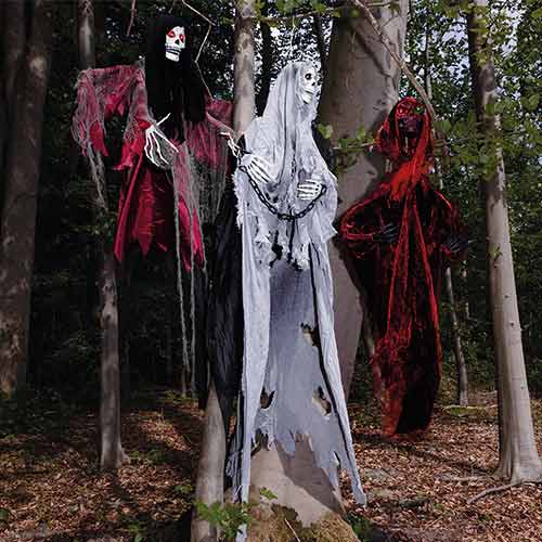 Demon Reaper with Light Up Eyes Animated Halloween Prop Hanging Decoration 180cm Product Gallery Image
