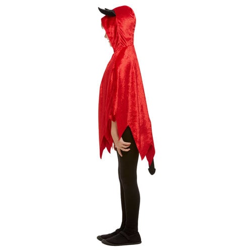Devil Hooded Cape Fancy Dress Costume Unisex Kids One Size Product Gallery Image