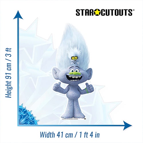 Diamond Guy With Tiny Diamond Trolls World Tour Star Mini Cardboard Cutout 91cm Product Gallery Image