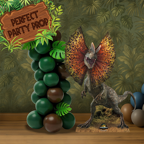 Dilophosaurus Dinosaur Jurassic World Rebirth Lifesize Cardboard Cutout 135cm Product Gallery Image