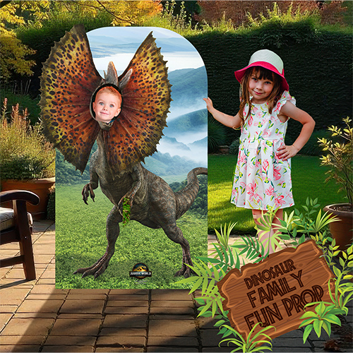 Dilophosaurus Dinosaur Jurassic World Rebirth Stand In Cardboard Cutout 135cm Product Gallery Image