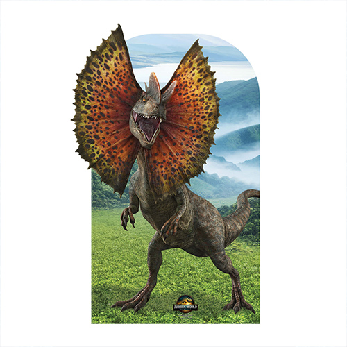 Dilophosaurus Dinosaur Jurassic World Rebirth Stand In Cardboard Cutout 135cm Product Gallery Image