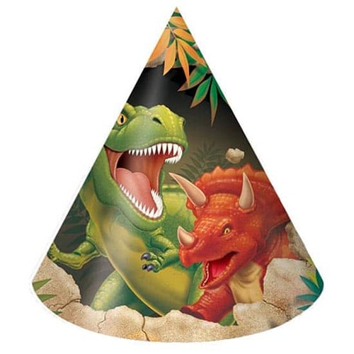 Dino Blast Cone Party Hat - Pack of 8 Product Image