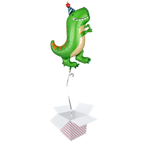 Dino-Mite Party Dinosaur Helium Foil Giant Balloon - Inflated Balloon in a Box Product Image