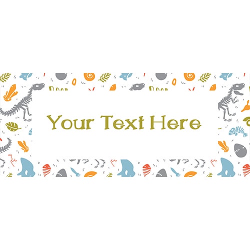 Dinosaur Fossils Roar PVC Personalised Party Sign Decoration Product Gallery Image