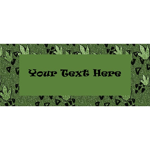 Dinosaur Green Footprints PVC Personalised Party Sign Decoration Product Gallery Image