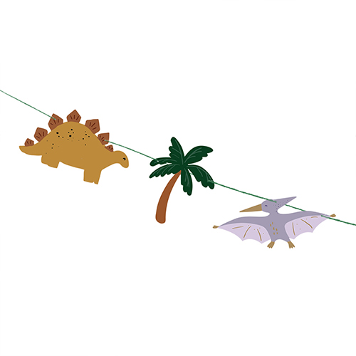 Dinosaur Happy Birthday Banner Hanging Party Garland 3m Product Gallery Image