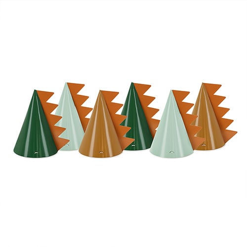 Dinosaur Party 3D Recyclable Cone Hats - Pack of 6 Product Gallery Image