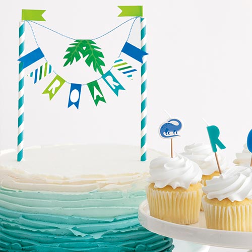 Dinosaur Roar Bunting Cake Topper 21cm Product Gallery Image