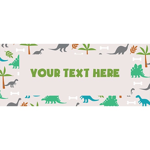 Dinosaurs and Bones PVC Personalised Party Sign Decoration Product Gallery Image