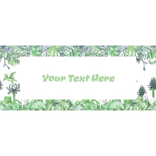 Dinosaurs Jungle Scene PVC Personalised Party Sign Decoration Product Gallery Image