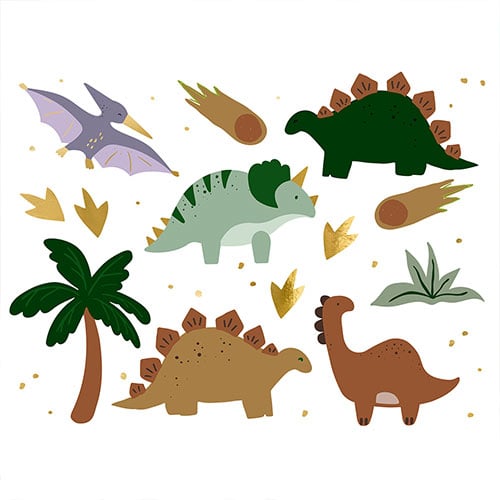 Dinosaurs Temporary Tattoos Sticker Sheet - Pack of 13 Product Gallery Image