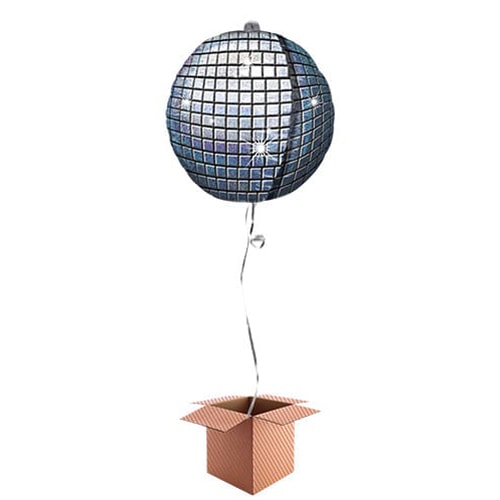 Disco Ball Holographic Helium Foil Giant Balloon - Inflated Balloon in a Box Product Image