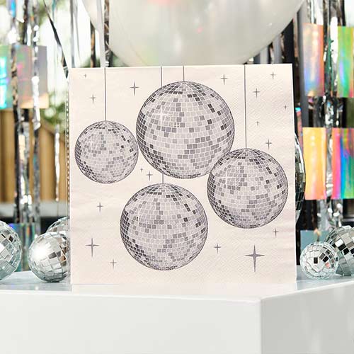 Disco Ball Luncheon Paper Napkins 3 Ply 33cm - Pack of 16 Product Gallery Image
