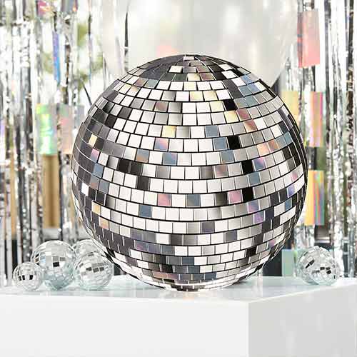 Disco Ball Round Paper Plates 23cm - Pack of 8 Product Gallery Image