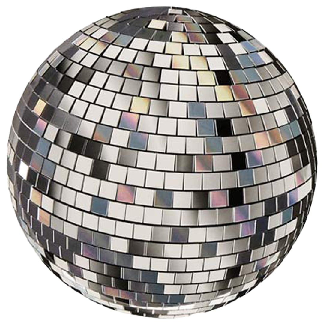 Disco Ball Round Paper Plates 23cm - Pack of 8