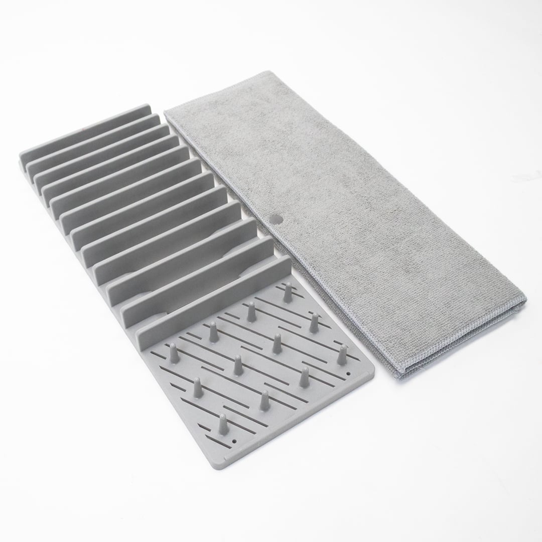 Dish Rack With Drying Mat