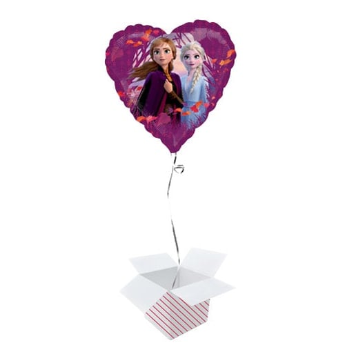 Disney Frozen 2 Heart Shape Foil Helium Balloon - Inflated Balloon in a Box