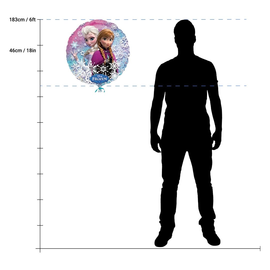 Disney Frozen Round Foil Helium Balloon 46cm / 18 in Product Gallery Image