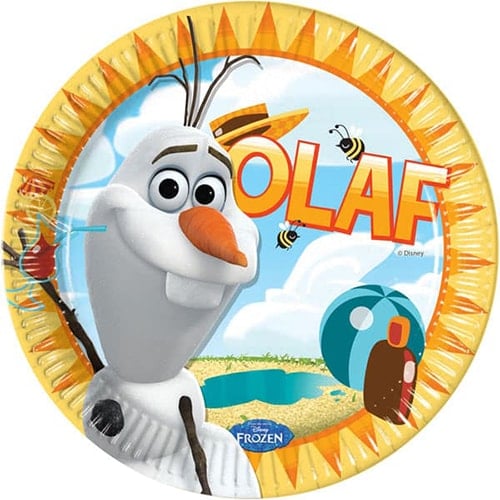 Disney Frozen Summer Olaf Paper Plate - 9 Inches / 23cm Product Image