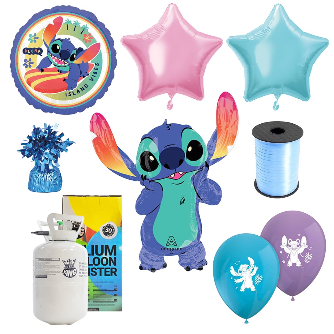 Disney Lilo & Stitch Balloons & Helium Canister Party Pack