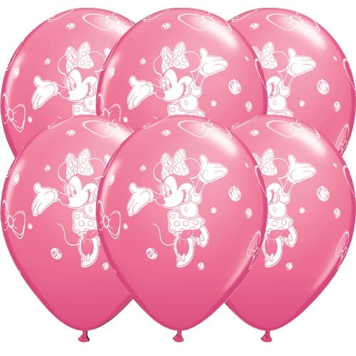 Disney Minnie Latex Helium Qualatex Balloons 30cm / 12 in - Pack of 6 Product Image